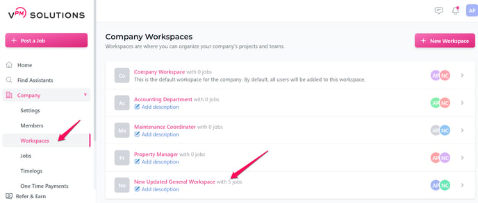 manage workspace-1