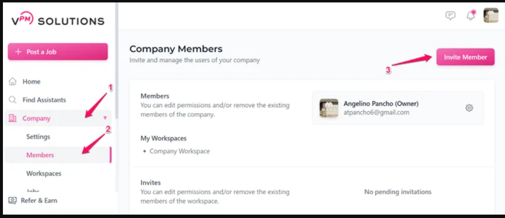Re-inviting a Deleted Member Interface