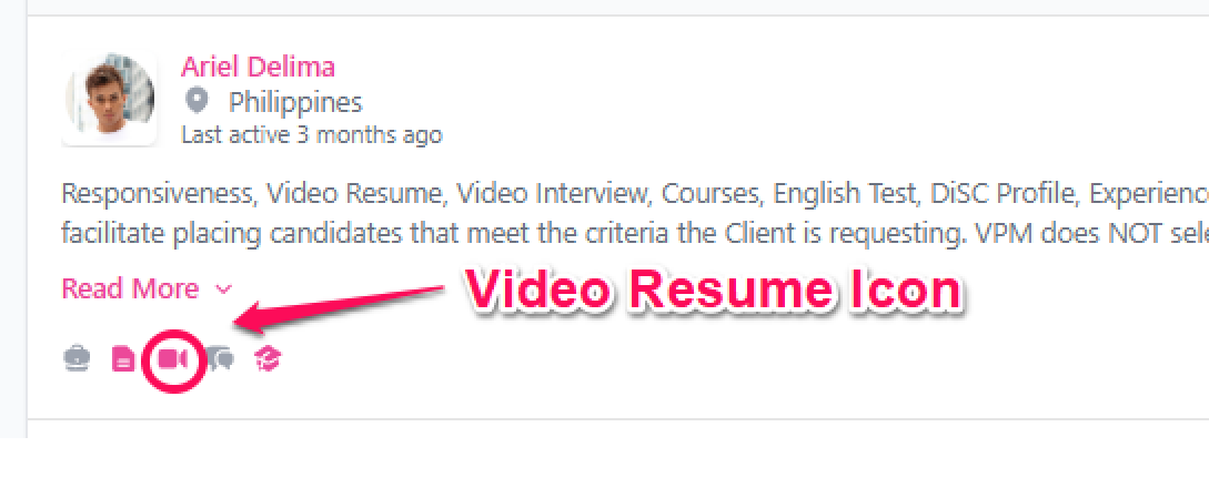 Video Resume Icon Indicator